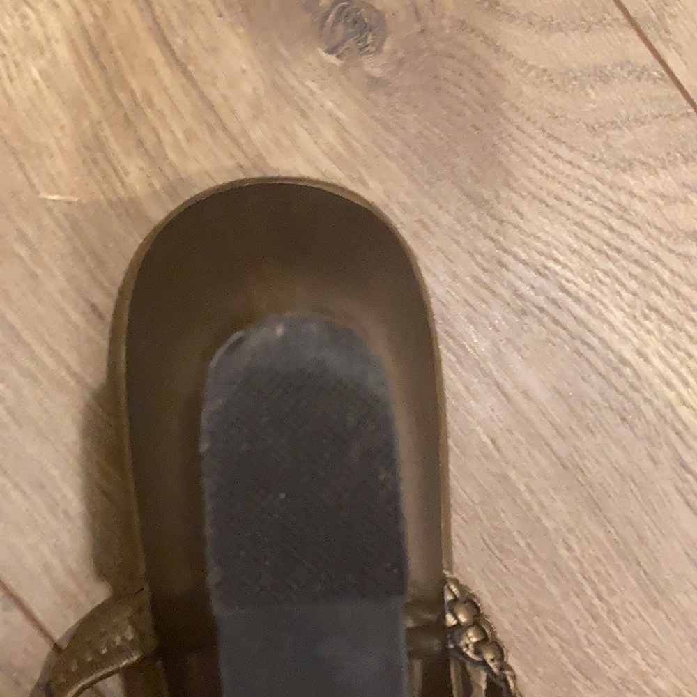 Bronze Strap Heels - Picture 8 of 9